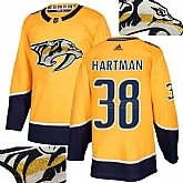 Predators #38 Hartman Gold With Special Glittery Logo Adidas Jersey,baseball caps,new era cap wholesale,wholesale hats